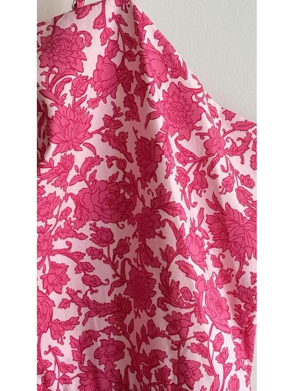 J.Crew A-Line Cotton Poplin Midi Dress Rosebud Floral Pink Size 16 NWT - Picture 6 of 9